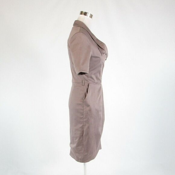 Taupe REISS wrap dress 6 - Picture 5 of 8